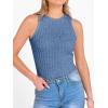 image:imageANRABESS High Neck Tank Tops for Women Sleeveless Shirts Summer 2026 Basic Soft Slim Fit Racerback Trendy Casual OutfitsBlue