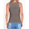 image:imageANRABESS High Neck Tank Tops for Women Sleeveless Shirts Summer 2026 Basic Soft Slim Fit Racerback Trendy Casual OutfitsDeep Coffee