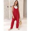 image:imageANRABESS Jumpsuits for Women Casual Summer Overalls Sleeveless Spaghetti Strap Romper Jumpers Trendy Beach Vacation OutfitsBright Red