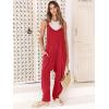 image:imageANRABESS Jumpsuits for Women Casual Summer Overalls Sleeveless Spaghetti Strap Romper Jumpers Trendy Beach Vacation OutfitsBright Red
