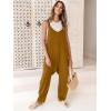 image:imageANRABESS Jumpsuits for Women Casual Summer Overalls Sleeveless Spaghetti Strap Romper Jumpers Trendy Beach Vacation OutfitsCaramel
