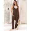 image:imageANRABESS Jumpsuits for Women Casual Summer Overalls Sleeveless Spaghetti Strap Romper Jumpers Trendy Beach Vacation OutfitsDeep Coffee