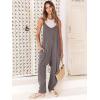 image:imageANRABESS Jumpsuits for Women Casual Summer Overalls Sleeveless Spaghetti Strap Romper Jumpers Trendy Beach Vacation OutfitsGray Taupe
