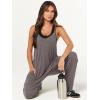 image:imageANRABESS Jumpsuits for Women Casual Summer Overalls Sleeveless Spaghetti Strap Romper Jumpers Trendy Beach Vacation OutfitsGray Taupe
