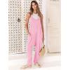 image:imageANRABESS Jumpsuits for Women Casual Summer Overalls Sleeveless Spaghetti Strap Romper Jumpers Trendy Beach Vacation OutfitsLight Pink