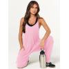 image:imageANRABESS Jumpsuits for Women Casual Summer Overalls Sleeveless Spaghetti Strap Romper Jumpers Trendy Beach Vacation OutfitsLight Pink