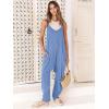 image:imageANRABESS Jumpsuits for Women Casual Summer Overalls Sleeveless Spaghetti Strap Romper Jumpers Trendy Beach Vacation OutfitsSky Blue