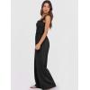 image:imageANRABESS Jumpsuits for Women Dressy Casual Smocked Sleeveless Wide Leg Longe Rompers One Piece 2026 Summer Vacation OutfitsBlack