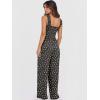 image:imageANRABESS Jumpsuits for Women Dressy Casual Smocked Sleeveless Wide Leg Longe Rompers One Piece 2026 Summer Vacation OutfitsBlack Floral