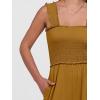 image:imageANRABESS Jumpsuits for Women Dressy Casual Smocked Sleeveless Wide Leg Longe Rompers One Piece 2026 Summer Vacation OutfitsBrownish Yellow