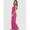 image:imageANRABESS Jumpsuits for Women Dressy Casual Smocked Sleeveless Wide Leg Longe Rompers One Piece 2026 Summer Vacation OutfitsHot Pink