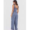 image:imageANRABESS Jumpsuits for Women Dressy Casual Smocked Sleeveless Wide Leg Longe Rompers One Piece 2026 Summer Vacation OutfitsNavy Floral