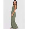 image:imageANRABESS Jumpsuits for Women Dressy Casual Smocked Sleeveless Wide Leg Longe Rompers One Piece 2026 Summer Vacation OutfitsOlive