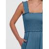 image:imageANRABESS Jumpsuits for Women Dressy Casual Smocked Sleeveless Wide Leg Longe Rompers One Piece 2026 Summer Vacation OutfitsTeal Blue