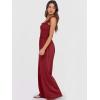 image:imageANRABESS Jumpsuits for Women Dressy Casual Smocked Sleeveless Wide Leg Longe Rompers One Piece 2026 Summer Vacation OutfitsWine Red