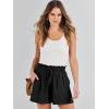 image:imageANRABESS Linen Shorts for Women Summer Casual Wide Leg Loose High Waist Drawstring Dressy Shorts 2026 Beach Vacation ClothesBlack