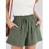 image:imageANRABESS Linen Shorts for Women Summer Casual Wide Leg Loose High Waist Drawstring Dressy Shorts 2026 Beach Vacation ClothesGreen