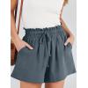 image:imageANRABESS Linen Shorts for Women Summer Casual Wide Leg Loose High Waist Drawstring Dressy Shorts 2026 Beach Vacation ClothesGrey