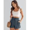 image:imageANRABESS Linen Shorts for Women Summer Casual Wide Leg Loose High Waist Drawstring Dressy Shorts 2026 Beach Vacation ClothesGrey