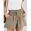 image:imageANRABESS Linen Shorts for Women Summer Casual Wide Leg Loose High Waist Drawstring Dressy Shorts 2026 Beach Vacation ClothesLight Brown