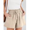 image:imageANRABESS Linen Shorts for Women Summer Casual Wide Leg Loose High Waist Drawstring Dressy Shorts 2026 Beach Vacation ClothesLight Khaki
