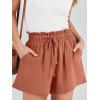 image:imageANRABESS Linen Shorts for Women Summer Casual Wide Leg Loose High Waist Drawstring Dressy Shorts 2026 Beach Vacation ClothesRust