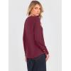 image:imageANRABESS Long Sleeve Shirts for Women Crewneck Basic Tee Striped Tops 2025 Fall Casual Loose Fit T Shirts Fashion OutfitsBurgundy