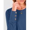 image:imageANRABESS Long Sleeve Shirts for Women Crewneck Basic Tee Striped Tops 2025 Fall Casual Loose Fit T Shirts Fashion OutfitsDeep Blue