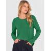 image:imageANRABESS Long Sleeve Shirts for Women Crewneck Basic Tee Striped Tops 2025 Fall Casual Loose Fit T Shirts Fashion OutfitsDeep Green