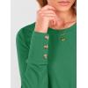 image:imageANRABESS Long Sleeve Shirts for Women Crewneck Basic Tee Striped Tops 2025 Fall Casual Loose Fit T Shirts Fashion OutfitsDeep Green