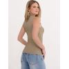 image:imageANRABESS Mock Neck Tank Tops for Women Ribbed Knit Sleeveless Top Slim Fit 2026 Summer Casual Basic Layer ShirtsLight Khaki