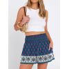 image:imageANRABESS Shorts for Women Summer Casual High Smocked Waist Wide Leg Lounge Comfy Baggy Shorts 2026 Beach Vacation ClothesFloral Blue Hot Pink