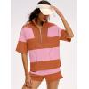 image:imageANRABESS Striped Short Sets for Women 2 Piece Outfits Summer Casual Oversized Workout Athletisure Travel Lounge Matching SetsPink Orange