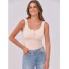 image:imageANRABESS Tank Tops for Women Summer Basic Ribbed Henley Slim Fitted Sleeveless Cami Shirts Button Up Workout Casual OutfitsApricot
