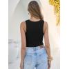 image:imageANRABESS Tank Tops for Women Summer Basic Ribbed Henley Slim Fitted Sleeveless Cami Shirts Button Up Workout Casual OutfitsBlack