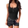 image:imageANRABESS Tank Tops for Women Summer Basic Ribbed Henley Slim Fitted Sleeveless Cami Shirts Button Up Workout Casual OutfitsBlack