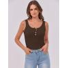 image:imageANRABESS Tank Tops for Women Summer Basic Ribbed Henley Slim Fitted Sleeveless Cami Shirts Button Up Workout Casual OutfitsCoffee