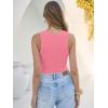 image:imageANRABESS Tank Tops for Women Summer Basic Ribbed Henley Slim Fitted Sleeveless Cami Shirts Button Up Workout Casual OutfitsCoral Pink