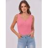 image:imageANRABESS Tank Tops for Women Summer Basic Ribbed Henley Slim Fitted Sleeveless Cami Shirts Button Up Workout Casual OutfitsCoral Pink