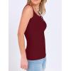 image:imageANRABESS Tank Tops for Women Summer Basic Ribbed Henley Slim Fitted Sleeveless Cami Shirts Button Up Workout Casual OutfitsDeep Red