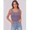 image:imageANRABESS Tank Tops for Women Summer Basic Ribbed Henley Slim Fitted Sleeveless Cami Shirts Button Up Workout Casual OutfitsPurple