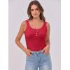 image:imageANRABESS Tank Tops for Women Summer Basic Ribbed Henley Slim Fitted Sleeveless Cami Shirts Button Up Workout Casual OutfitsRed