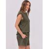 image:imageANRABESS Two Piece Sets for Women 2026 Summer Short Lounge Set Casual Beach Vacation Outfits Spring Sweatsuits TracksuitBrown Army Green