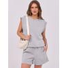 image:imageANRABESS Two Piece Sets for Women 2026 Summer Short Lounge Set Casual Beach Vacation Outfits Spring Sweatsuits TracksuitLight Grey