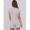 image:imageANRABESS Two Piece Sets for Women 2026 Summer Short Lounge Set Casual Beach Vacation Outfits Spring Sweatsuits TracksuitLight Grey