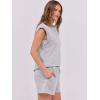 image:imageANRABESS Two Piece Sets for Women 2026 Summer Short Lounge Set Casual Beach Vacation Outfits Spring Sweatsuits TracksuitLight Grey