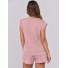 image:imageANRABESS Two Piece Sets for Women 2026 Summer Short Lounge Set Casual Beach Vacation Outfits Spring Sweatsuits TracksuitLight Pink