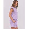 image:imageANRABESS Two Piece Sets for Women 2026 Summer Short Lounge Set Casual Beach Vacation Outfits Spring Sweatsuits TracksuitLight Purple