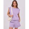 image:imageANRABESS Two Piece Sets for Women 2026 Summer Short Lounge Set Casual Beach Vacation Outfits Spring Sweatsuits TracksuitLight Purple