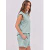 image:imageANRABESS Two Piece Sets for Women 2026 Summer Short Lounge Set Casual Beach Vacation Outfits Spring Sweatsuits TracksuitMint Green